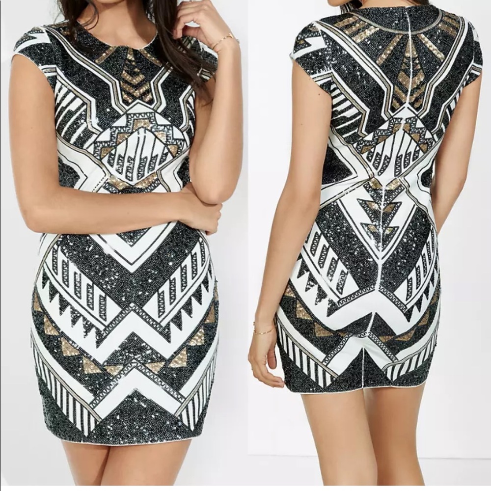 Express BN /out tags sequin deco dress  size med